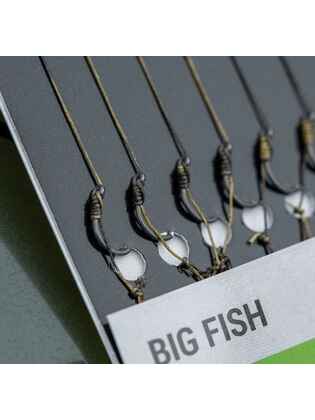 Carlige Korum Big Fish Braided Hair Rigs Barbed, 8buc, Nr.8