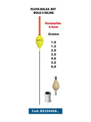 PLUTA BALSA BFF BOLO 5 INLINE 5.0GR Portstarlite 4.5mm