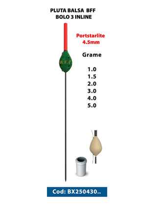 PLUTA BALSA BFF BOLO 3 INLINE 4.0GR Portstarlite 4.5mm