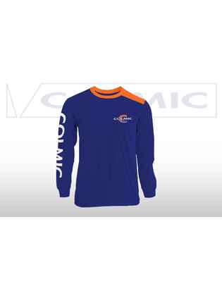 BLUZA CU MANECA LUNGA COLMIC ALBASTRU/ORANGE L