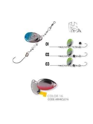 ROTATIVA CLEVER SPIN 1.5gr Culoare 16 Silver Red