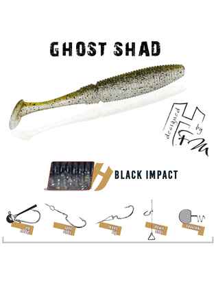 GHOST SHAD 13cm BLACK IMPACT