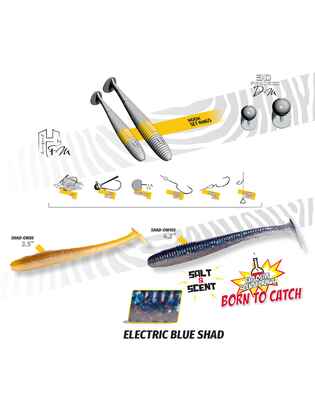 SHAD SHAD-OW105 4.2" 10.5cm Electric Blue Shad