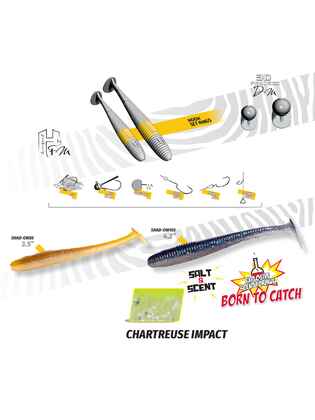 SHAD SHAD-OW105 4.2" 10.5cm Chartreuse Impact
