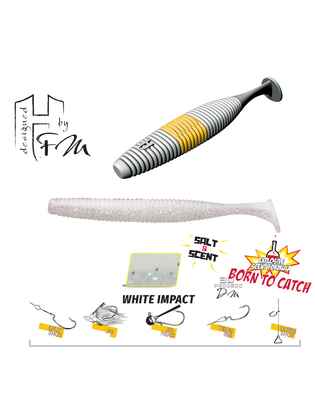SHAD FAT SHAD-OW105 4.2" 10.5cm White Impact