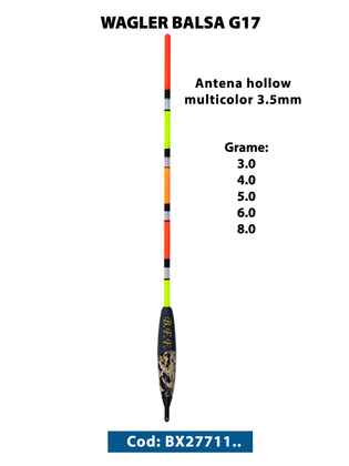 WAGLER BALSA G17 8gr Hollow Multicolor 3.5mm