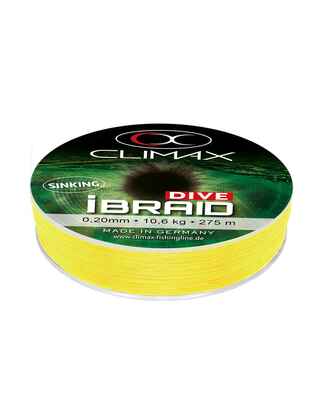 FIR CLIMAX iBRAID DIVE SINKING FLUO YELLOW 275m 0.22mm 11.8kg