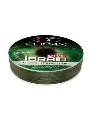 FIR CLIMAX iBRAID DIVE SINKING OLIVE GREEN 275m 0.12mm 5.0kg