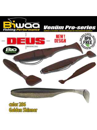 SHAD DEUS 3 7.5cm 206 Golden Shiner