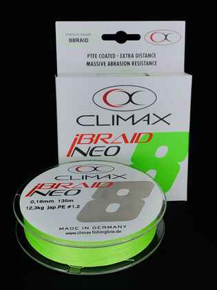 FIR CLIMAX iBRAID NEO X8 FLUO CHARTREUSE 135m 0.22mm 19.1kg