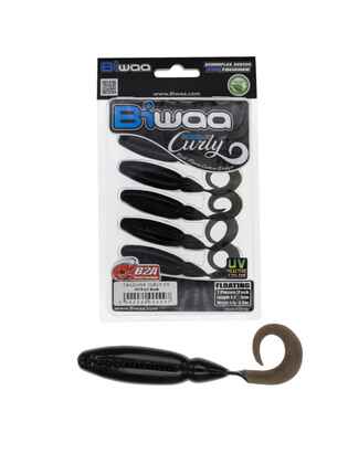 SHAD TAILGUNR CURLY 3.5 9cm 110 UV Black