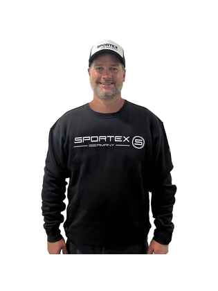 BLUZA SPORTEX CREW NECK BLACK L