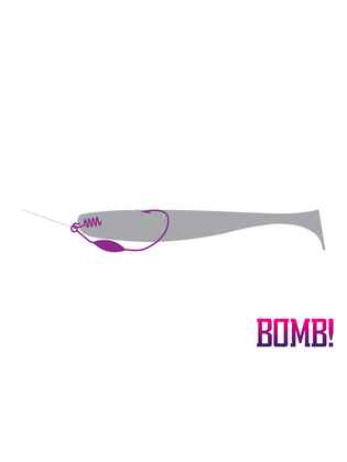 Cârlig offset lestat BOMB! HeavyShank / 5buc 7g-4/0
