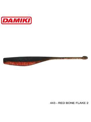 Damiki Dope Shad 10.2CM (4 inch), 443 (Red Bone Flake 2), 8buc/plic