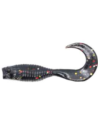 Damiki WOW Grub 5.1CM (2 inch), 014 (Black Mix Flake), 16buc/plic