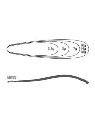 OSCILANTA TIEMCO LIGHTNING WOBBLER 45mm 5gr Culoare 218