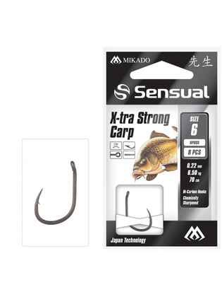 Carlige Legate Sensual - X-Tra Strong Carp No 10 Db / Fir: 0.20Mm/70Cm -8Buc