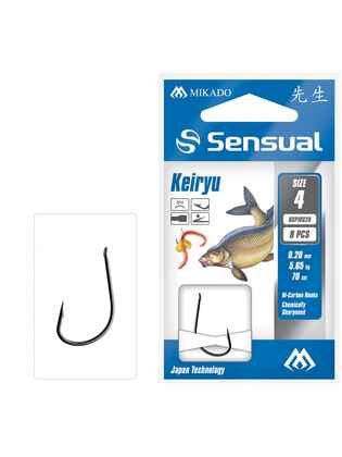 Carlige Legate Sensual - Keiryu No 12 Bn / Fir: 0.12Mm/70Cm - 8Buc