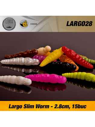 Naluca Pastrav Largo Slim Worm 2.8cm Libra Lures : Culoare - 004