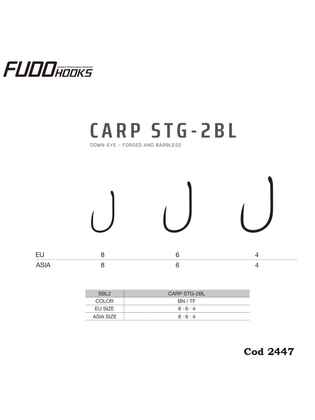CARLIG FUDO CARP STG-2BL TEFLON : Marime - 8 - 9buc/plic