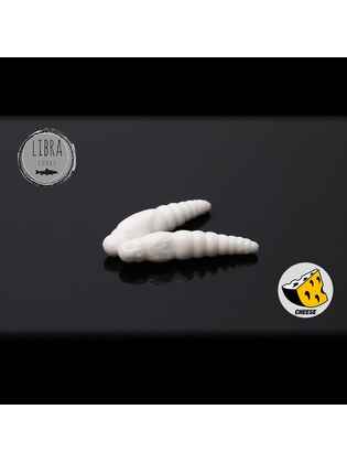 Naluca Pastrav Largo Slim Worm 3.4cm Libra Lures : Culoare - 001 White