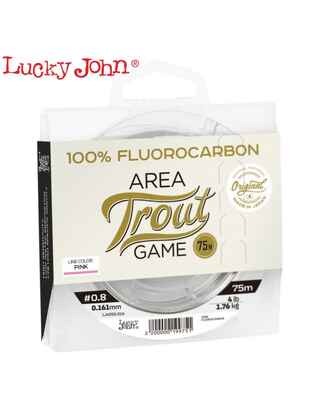 Fir Fluorocarbon Lucky John TROUT AREA GAME Pink 75m : Grosime - 0.20mm - 2.8kg