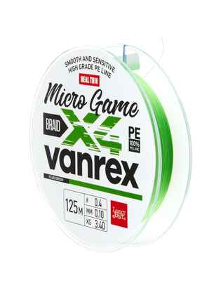 Fir textil Lucky John  Vanrex MICRO GAME X4 BRAID Fluo Green : Grosime - 0.10mm