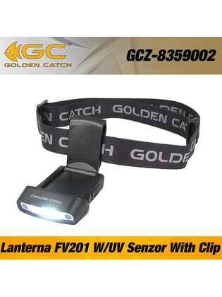 Lanterna Golden Catch FV201 W/UV Sensor With Clip : Cod - GCZ-8539002