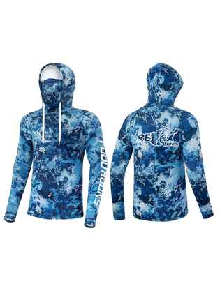 Bluza UV Relax Lures Blue Camo UPF 50+ : Marime - S