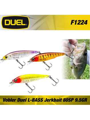 Vobler yo-zuri L-BASS Jerkbait 80SP : Culoare - MGSA