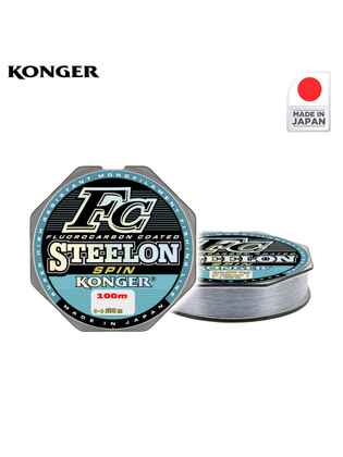 Konger Fir Monofilament Steelon FC SPIN (gri deschis), 0.14mm, 3.4kg, 100m