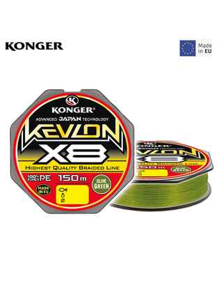 Konger Fir Textil Kevlon X8 Olive Green 150m, 0.08mm, 6.4kg