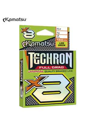 Kamatsu Fir Textil Techron Full Drag X8 Lime Green 150m, 0.06mm, 4.07kg