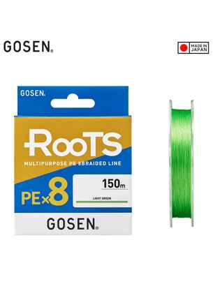 Gosen Fir Textil PE Roots X8 Light Green 150m, marime PE 0.8, 0.153mm, 7.3kg