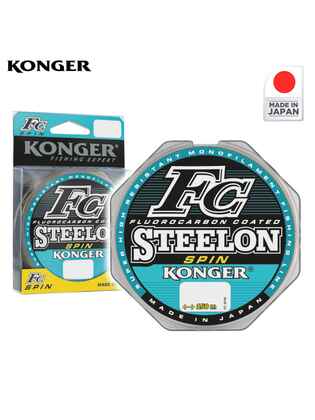 Konger Fir Monofilament Steelon FC SPIN (gri deschis), 0.14mm, 3.4kg, 150m