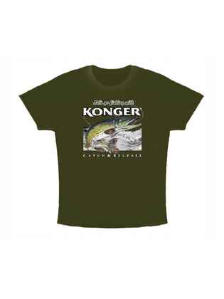 Konger Tricou maneca scurta imprimat cu stiuca, marime XL