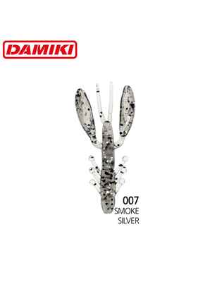 Damiki Air Craw 7.6CM (3 inch) Floating, 007 (Smoke Silver), 8buc/plic