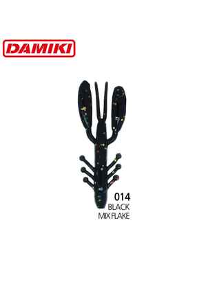 Damiki Air Craw 7.6CM (3 inch) Floating, 014 (Black Mix Flake) – 8buc/plic