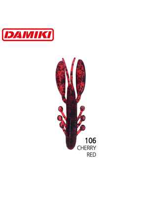 Damiki Air Craw 7.6CM (3 inch) Floating, 106 (Cherry Red), 8buc/plic