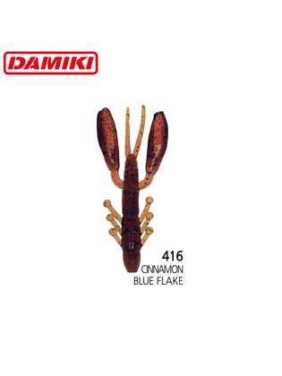 Damiki Air Craw 7.6CM (3 inch) Floating, 416 (Cinnamon Blue Flake, 8buc/plic