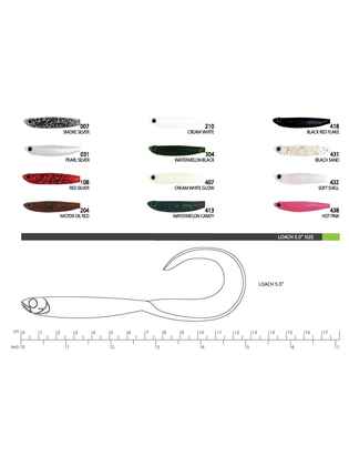 Damiki Loach 12.7CM (5 inch), 204 (Motor Oil Red), 8buc/plic