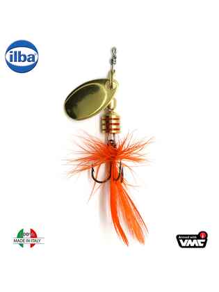 Ilba rotativa Tondo Mosca (Fly), Gold + Fly Orange, nr.0, 2gr (100200)