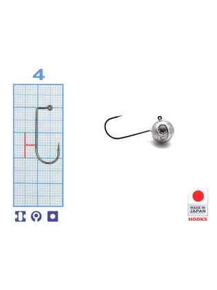 M.Hooks MicroJig Bila, marime 4, 9gr (5buc/plic)