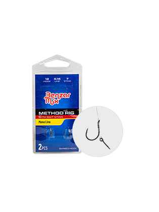 Carlige Legate Benzar Method 12 Monofilament Bait Sting 7mm
