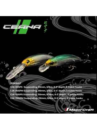 VOBLER MAJOR CRAFT CEANA JERKBAIT 90SPM MIDDLE 9cm 11gr #006 Ayu