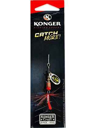 Lingura Rotativa Konger Devil Champion No.0 2.5gr 02 Yellow Dots (Greutate naluca(gr): 2.5gr, Marime(no): 0)