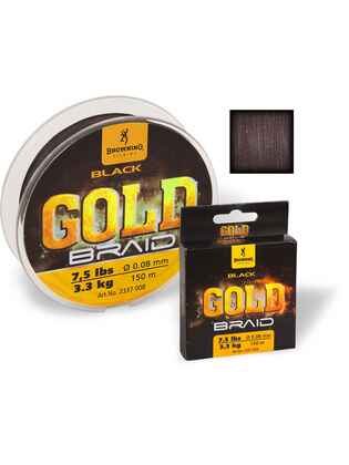 Fir Browning Black Magic Gold Braid 0.10mm 3.60kg 150m Maro