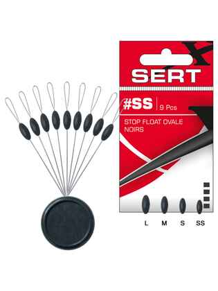 Stoper Sert Float Ovale Noirs M 9buc/pac