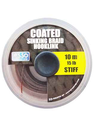 Fir Asso Coated Stiff Sinking Braid Hooklink 35Lb 10m Verde