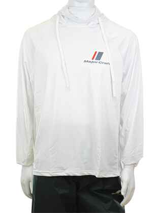 BLUZA MAJOR CRAFT UV SUN PROTECTION HOODIE L White